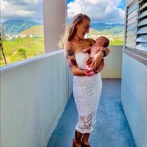 Lacy strapless dress